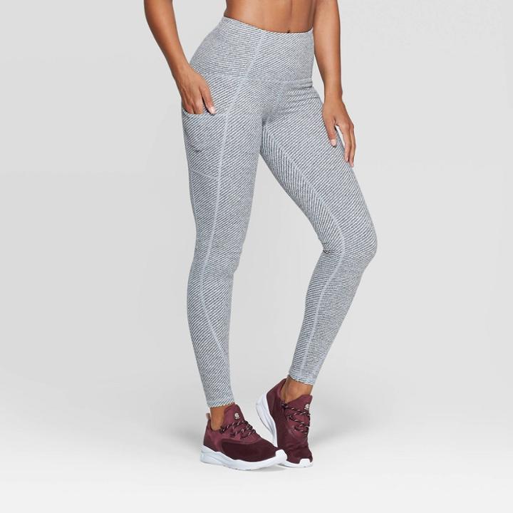 Women's Urban Jacquard High-waisted Leggings 28.5 - C9 Champion Light Pink Heather Xs, Light Pink Grey