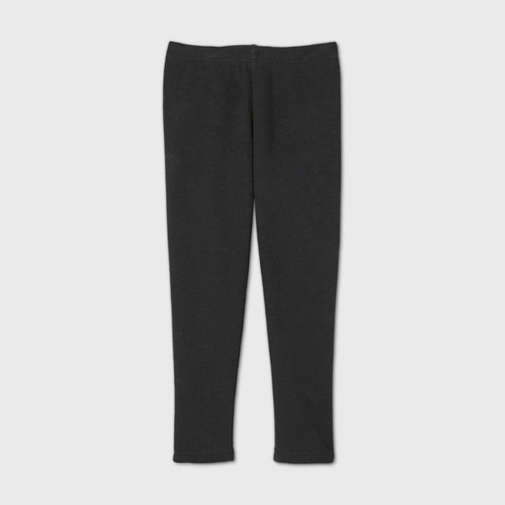 Toddler Girls' Cozy Lined Leggings - Cat & Jack Black