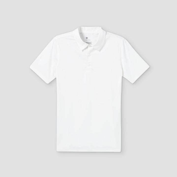 Boys' Golf Polo Shirt - All In Motion True White