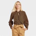 Women's Long Sleeve Button-down Top - Who What Wear Black