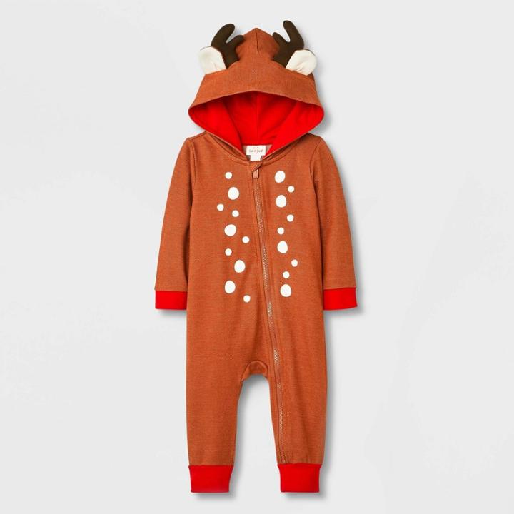 Baby Reindeer Romper - Cat & Jack Orange Newborn