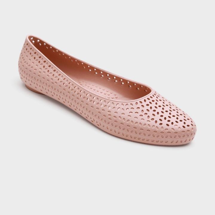 Women's Samantha Laser Cut Ballet Flats - Okabashi Blush