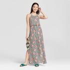 Le Kate Women's Striped Floral High Neck Maxi Dress - Everly Clothing (juniors') Black
