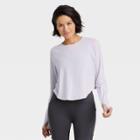 Women's Long Sleeve Crop Top - All In Motion Lavender