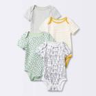 Baby 4pk Modern Hues Short Sleeve Bodysuit - Cloud Island Yellow