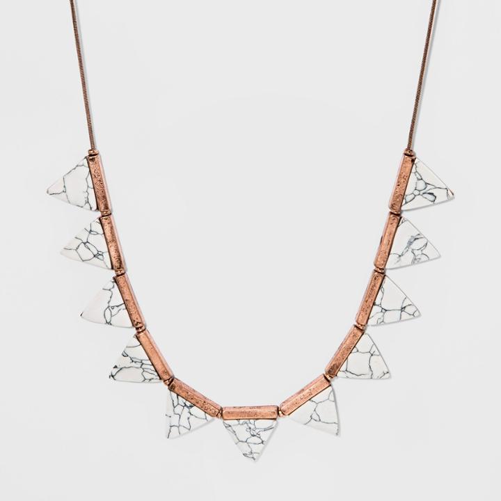 Target Triangle Stones Necklace - Universal Thread White