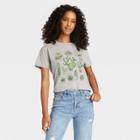 Fifth Sun Women's Cactus Grid Short Sleeve Graphic T-shirt - Gray