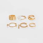 Banded Ear Cuffs With Pearls - A New Day Gold