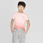 Boys' Short Sleeve Dip Dye T-shirt - Art Class Pink