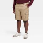 Men's Big & Tall 11 Relaxed Fit Cargo Shorts - Goodfellow & Co Tan