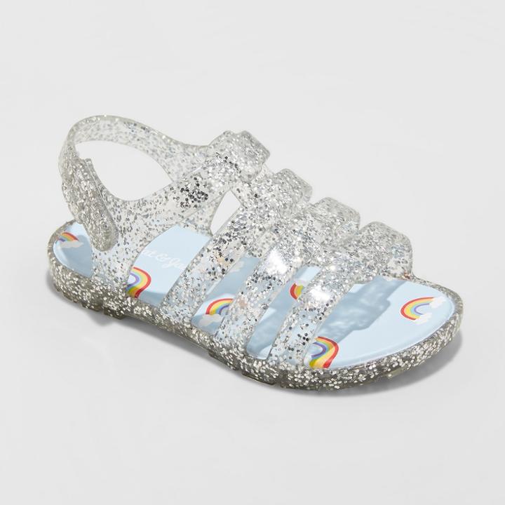 Toddler Girls' Jacey Glitter Jelly Fisherman Sandals - Cat & Jack