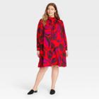 Women's Plus Size Bishop Long Sleeve Dress - Who What Wear Red