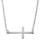 Distributed By Target Silver Plated Sideways Cross Pendant, Women's