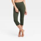 Women's Simplicity Mid-rise Capri Leggings 20 - All In Motion Olive Green Xs, Women's, Green Green