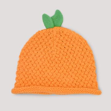 Baby's Knit Pumpkin Hat - Cloud Island Orange