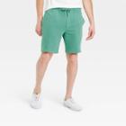Men's 8.5 Regular Fit Fleece Shorts - Goodfellow & Co Dusky Green