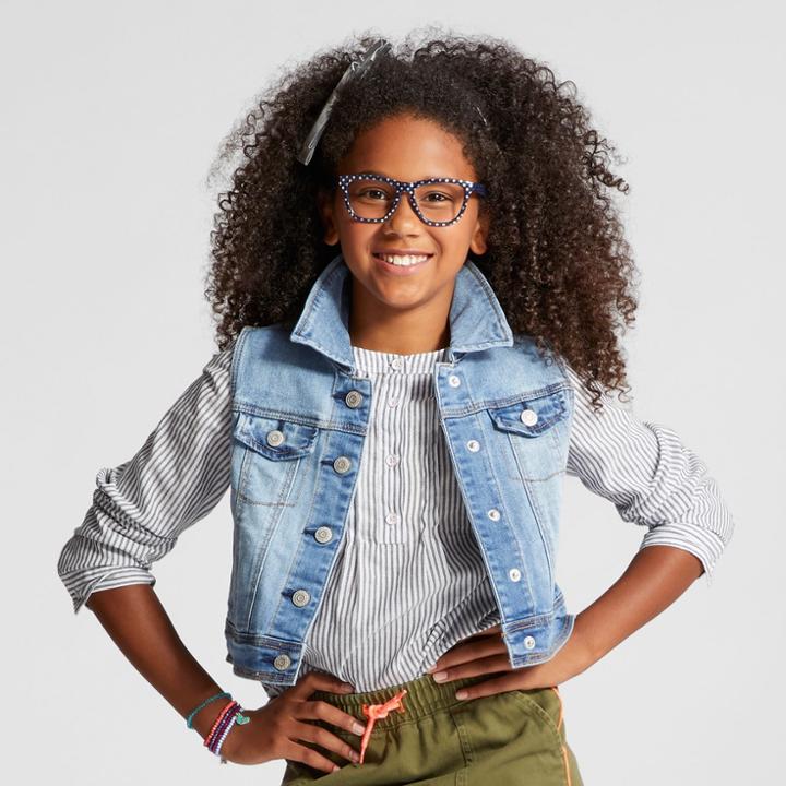 Girls' Jean Vest - Cat & Jack Medium Vintage Wash