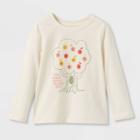 Toddler Girls' Apple Tree Long Sleeve Graphic T-shirt - Cat & Jack Cream