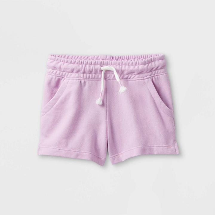 Toddler Girls' Knit Pull-on Shorts - Cat & Jack Light Purple