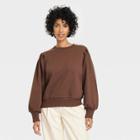 Women's Fleece Sweatshirt - A New Day Brown