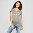 Maternity Due In December Short Sleeve Graphic T-shirt - Grayson Threads Charcoal Gray M, Infant Girl's