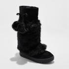 Girls' Shirley Faux Fur Shearling Style Boots - Cat & Jack Black