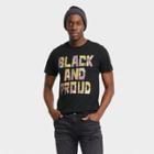 No Brand Black History Month Men's Black And Proud Short Sleeve T-shirt - Black