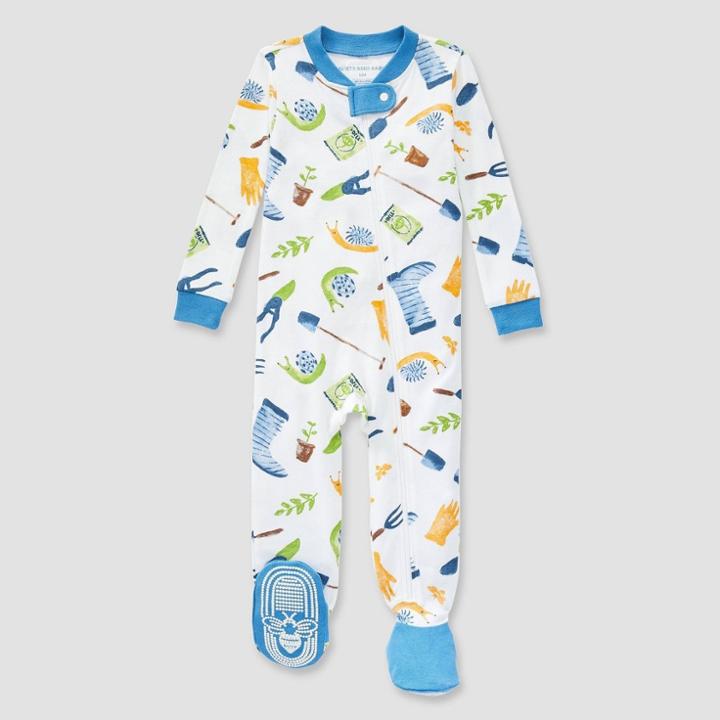 Burt's Bees Baby Baby Boys' Garden Goods Organic Cotton Snug Fit Footed Pajama -