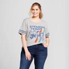 Netflix Women's Short Sleeve Stranger Things Plus Size Baseball Graphic T-shirt (juniors') Heather Gray/blue