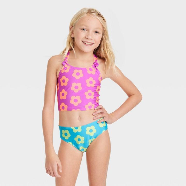 Girls' Funky Flower Tankini Set - Cat & Jack