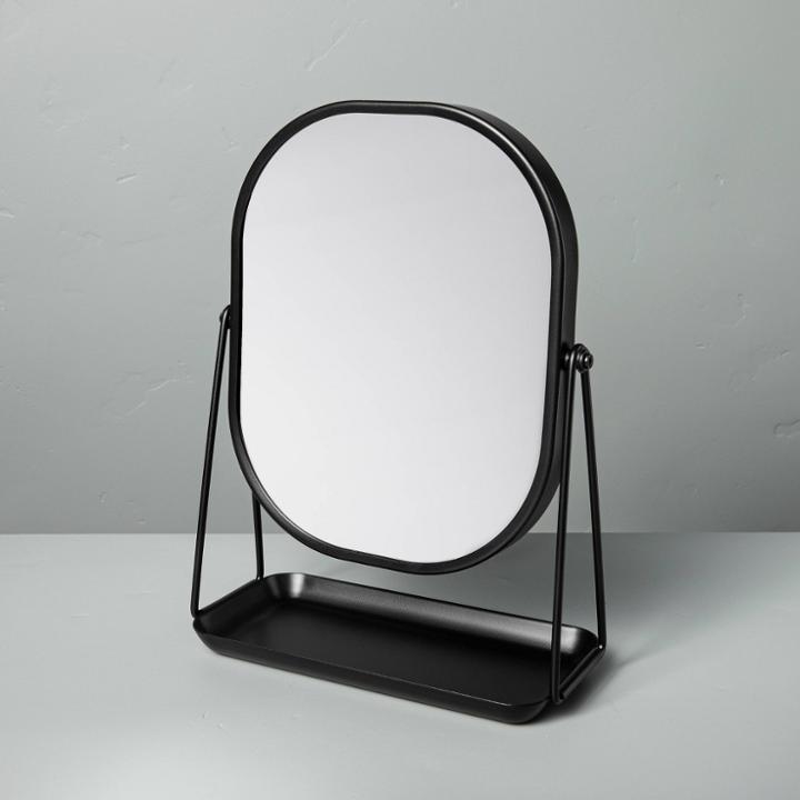 Hearth & Hand With Magnolia Metal Vanity Flip Mirror With Tray Black - Hearth & Hand With