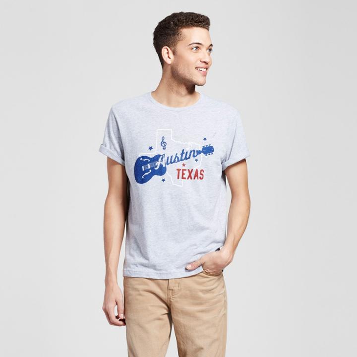 Awake Men's Texas Austin Gee-tar T-shirt S - Heather Gray