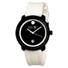 Women's Crayo Fresh Watch With Hinged Rubber Strap - White/black
