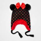 Disney Girls' Minnie Mouse Beanie - Black