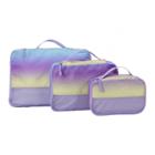 Crckt 3pc Packing Cube Set - Pastel Rainbow Ombre