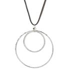 Target Women's Pendant Long Neck With Double Circle -