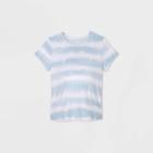 Maternity Striped Tie-dye Short Sleeve Scoop Neck T-shirt - Isabel Maternity By Ingrid & Isabel Blue