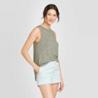 Women's Curved Hem Tank Top - A New Day Olive Xs, Women's, Green