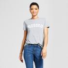 Modern Lux Women's Blessed Graphic T-shirt Gray L - Modern