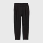 Women's Pleated Straight Leg Trousers - Prologue Black