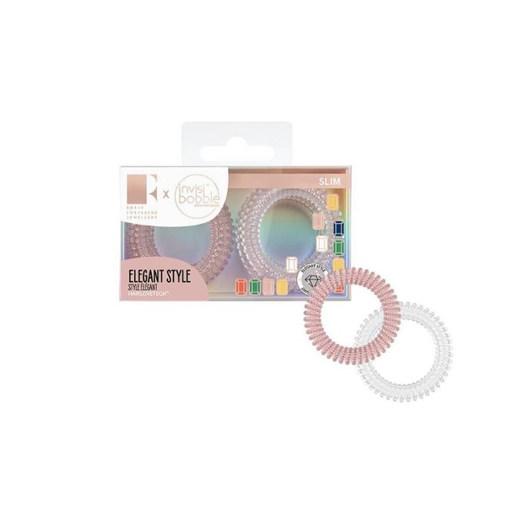 Invisibobble Rosie Fortescue Slim Glasses Hair Elastics - Pink