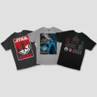 Boys' Star Wars 3pk Short Sleeve T-shirt - Charcoal/gray/black Xs,