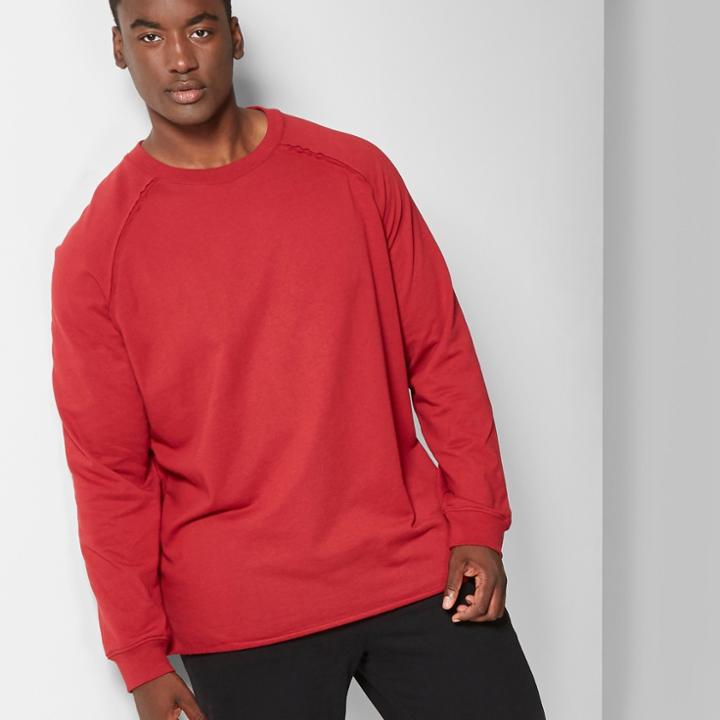 Men's Tall Long Sleeve Raw Edge Crew Sweatshirt - Original Use