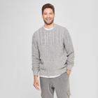 Men's Long Sleeve Cable Crew Pullover Sweater - Goodfellow & Co Gray