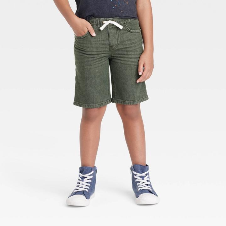 Boys' Classic 'at The Knee' Pull-on Shorts - Cat & Jack Olive Green