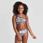 Girls' Electric Wave Bikini Set - Art Class Black Xs, Girl's, Black/blue