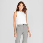 Women's Relaxed Fit Crew Tank - A New Day White