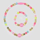 Toddler Girls' Beaded Bracelet & Necklace Set - Cat & Jack Pink/yellow