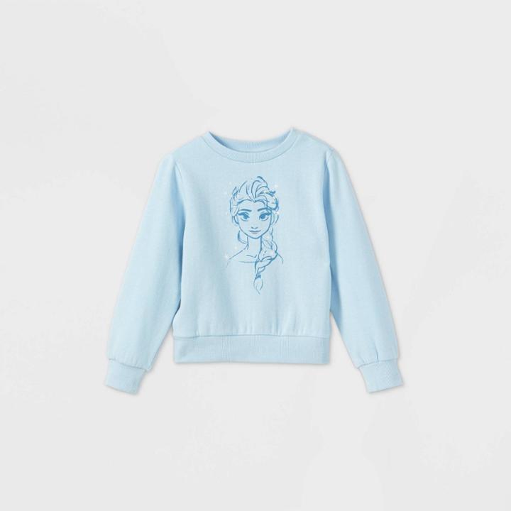 Disney Toddler Girls' Frozen Elsa Fleece Pullover - Blue
