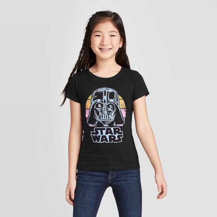 Girls' Star Wars Vader T-shirt - Black, Girl's,